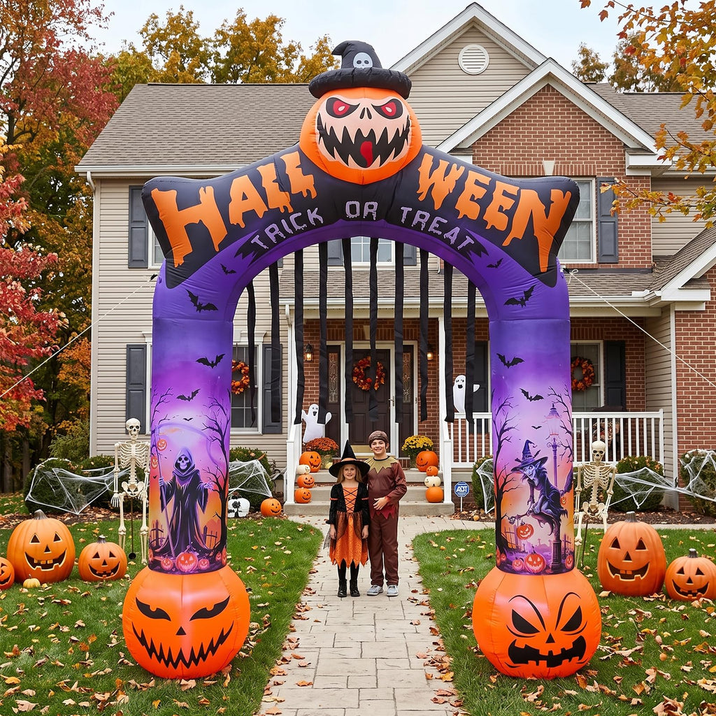 10 FT Halloween Inflatable Archway with LED Lights A24596