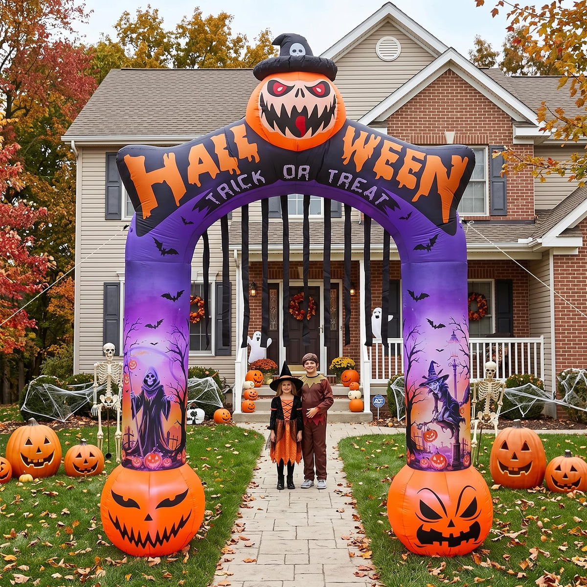 10 FT Halloween Inflatable Archway with LED Lights A24596