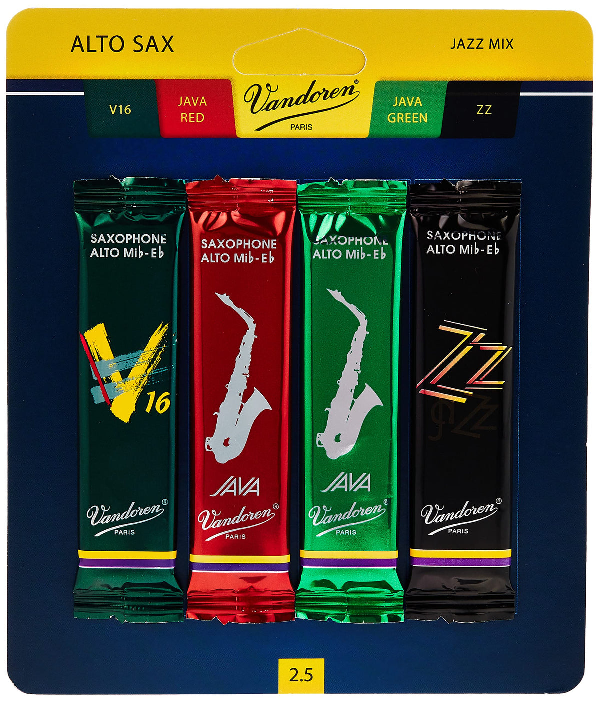 Alto Sax Jazz Reed Mix Card Strength 2.5 D795
